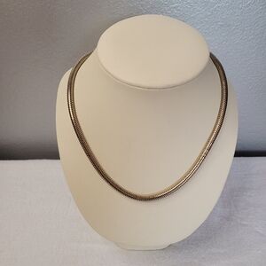 Silver Snakechain Necklace 15" EUC